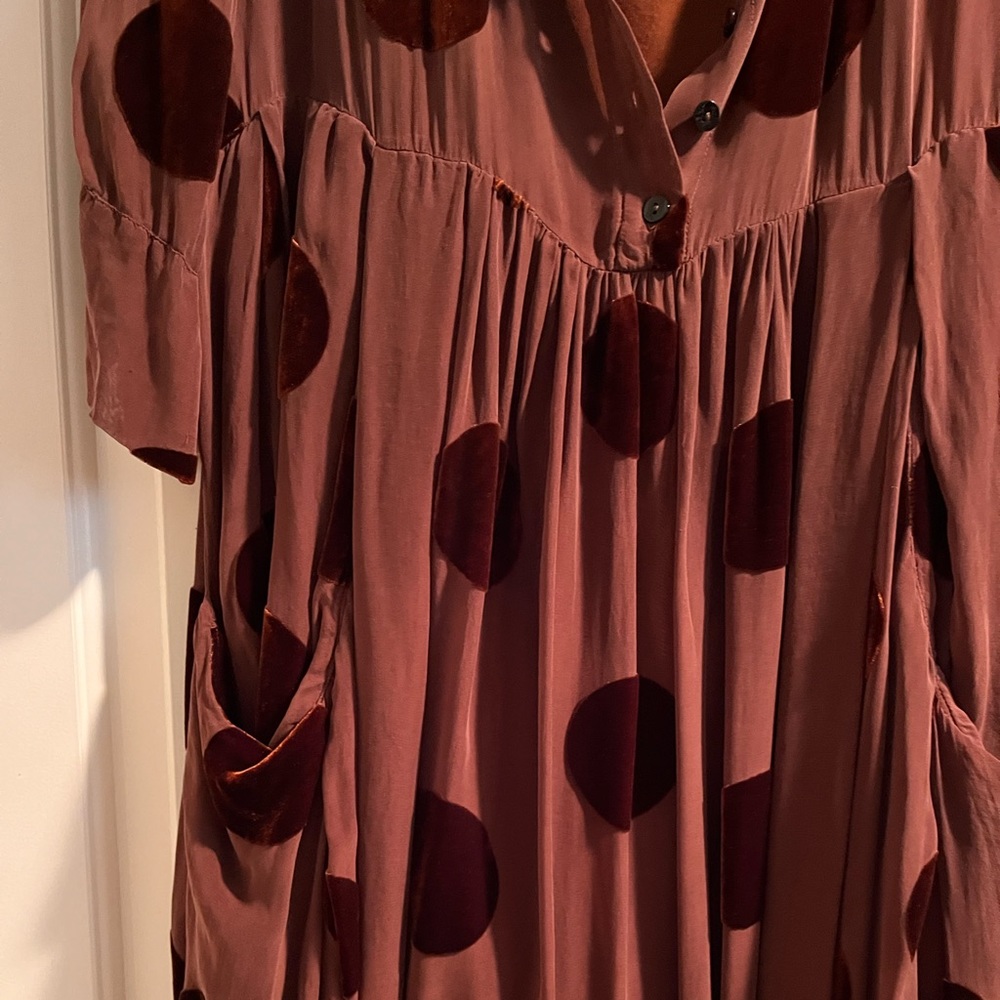 Artistic flowy polka dotted dress